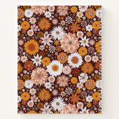 Groovy Retro Flower Garden Pattern Notitieboek (Achterkant)