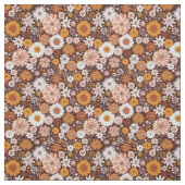 Groovy Retro Flower Garden Pattern Stof (Swatch)