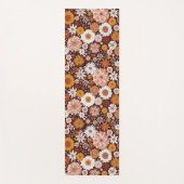 Groovy Retro Flower Garden Pattern Yogamat (Voorkant)