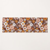 Groovy Retro Flower Garden Pattern Yogamat (Voorkant (horizontaal))