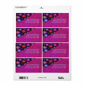 Groovy Retro Flower Power 60s 70s gepersonaliseerd Etiket (Full Sheet)