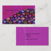 Groovy Retro Flower Power 60s 70s Visitekaartje (Voorkant / Achterkant)