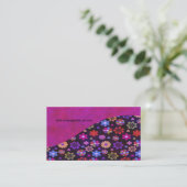 Groovy Retro Flower Power 60s 70s Visitekaartje (Staand voorkant)