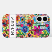 Groovy Retro Flower Power Persoonlijk Case-Mate iPhone Case (Achterkant (horizontaal))