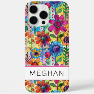Groovy Retro Flower Power Persoonlijk iPhone 16 Pro Max Hoesje