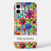 Groovy Retro Flower Power Persoonlijk Case-Mate iPhone Case (Achterkant)