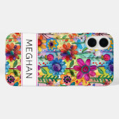 Groovy Retro Flower Power Persoonlijk Case-Mate iPhone Case (Achterkant (horizontaal))