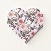 Groovy Retro Flowers  70s 60s Floral roze Notitieboek (Achterkant)