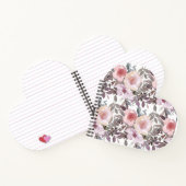 Groovy Retro Flowers  70s 60s Floral roze Notitieboek (Binnen)