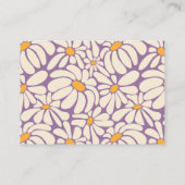 Groovy Retro Flowers luier loterij ticket Informatiekaartje (Achterkant)