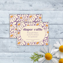 Groovy Retro Flowers luier loterij ticket