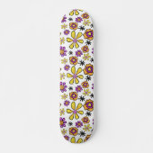 Groovy Retro Flowers Persoonlijk Skateboard (Voorkant)