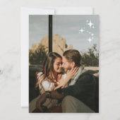 Groovy Retro Font bruiloft uitnodiging (Achterkant)