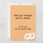 Groovy Retro Foto Bloem Macht Bruiloft Bedankkaart (Achterkant)