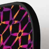 Groovy Retro Geometrische Monogrammed Naam Pickleball Paddle (Links Detail)