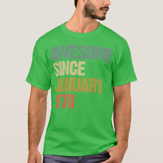 Groovy Retro Geweldig sinds januari 1978 grappig T-shirt