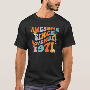 Groovy Retro Geweldige sinds 1971 51 jaar oud 51st T-shirt