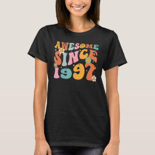 Groovy Retro Geweldige sinds 1997 25 jaar oud 25e T-shirt