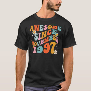 Groovy Retro Geweldige sinds 1997 25 jaar oud 25e T-shirt