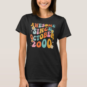 Groovy Retro Geweldige sinds 2000 22 jaar oud 22th T-shirt
