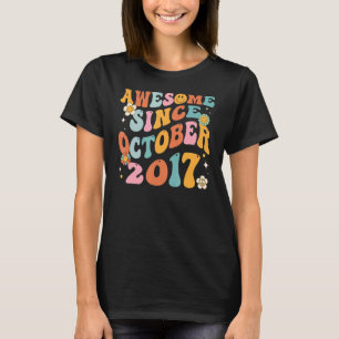 Groovy Retro Geweldige sinds 2017 5 jaar oud 5th B T-shirt