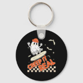 Groovy Retro Ghost Halloween Creep It Real Boys SK Sleutelhanger (Voorkant)