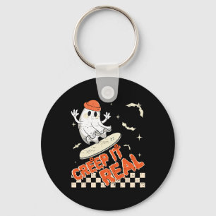 Groovy Retro Ghost Halloween Creep It Real Boys SK Sleutelhanger
