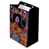 Groovy Retro Gift Bag Medium Cadeauzakje (Achterkant Gekanteld)