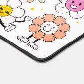 Groovy Retro Girly Happy Flower Cartoon Bureaumat (Hoek)
