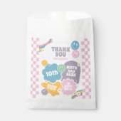 Groovy Retro Glimlacht Verjaardag Bedankt Bedankzakje (Voorkant)