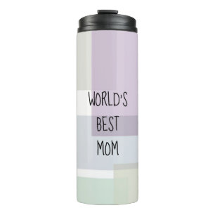 Groovy Retro Green Dusty Blue Floral Thermosbeker