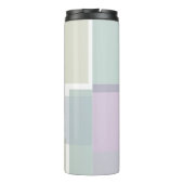 Groovy Retro Green Dusty Blue Floral Thermosbeker (Achterkant)