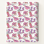 Groovy Retro Halloween Cowboy Monogram  Notitieboek (Achterkant)