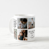 Groovy Retro Happy Vaderdag 7 Photo Collage Koffiemok (Voorkant links)