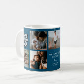 Groovy Retro Happy Vaderdag 7 Photo Collage Koffiemok (Voorkant links)