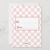 Groovy Retro Hart Karakter Valentijnsdag Kaart (Achterkant)