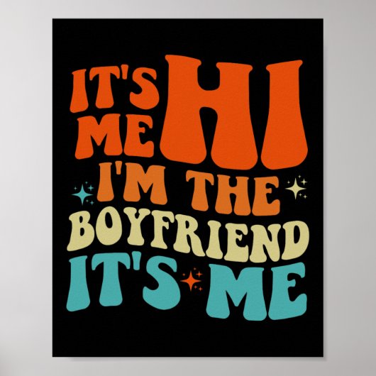 Groovy Retro Het is mij Hallo Ik ben de vriend Het Poster (Voorkant)