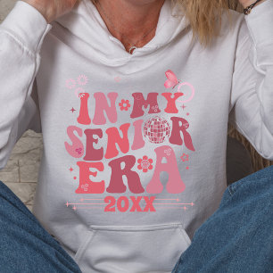 Groovy Retro High School Senior Era Naam Datum Hoodie