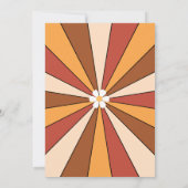 Groovy Retro Hippie Arch 70s 60s Daisy Baby shower Kaart (Achterkant)