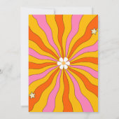 Groovy Retro Hippie Arch Daisy Floral Baby shower Kaart (Achterkant)