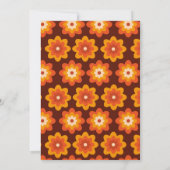 Groovy Retro Hippie Bloem Bruiloft Dank Je Bedankkaart (Achterkant)
