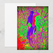 groovy retro hippie paarse mermaid (Voorkant / Achterkant)