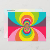 Groovy Retro Hippie Rainbow Kaleidoscope Briefkaart (Voorkant / Achterkant)