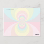 Groovy Retro Hippie Rainbow Kaleidoscope Briefkaart (Achterkant)