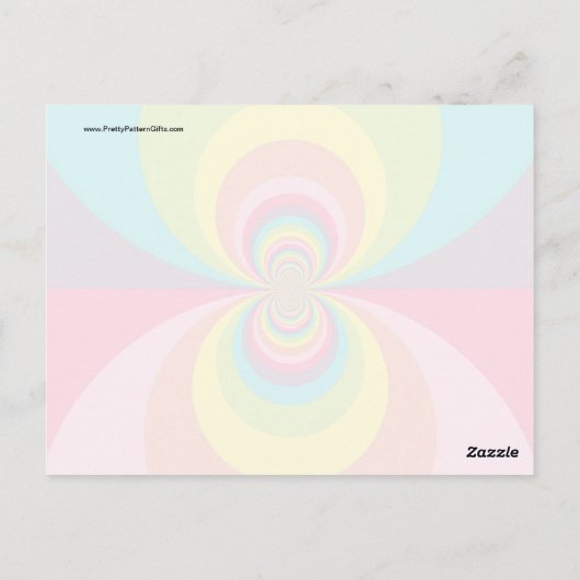 Groovy Retro Hippie Rainbow Kaleidoscope Briefkaart (Achterkant)