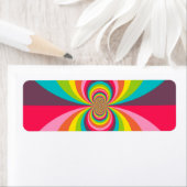 Groovy Retro Hippie Rainbow Kaleidoscope Etiket (Insitu)