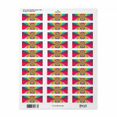 Groovy Retro Hippie Rainbow Kaleidoscope Etiket (Full Sheet)