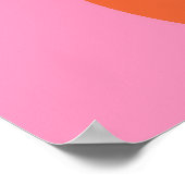 Groovy Retro Hippie Rainbow Kaleidoscope Poster (Hoek)