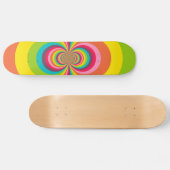 Groovy Retro Hippie Rainbow Kaleidoscope Skateboard (Horizontaal)