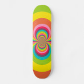 Groovy Retro Hippie Rainbow Kaleidoscope Skateboard (Voorkant)